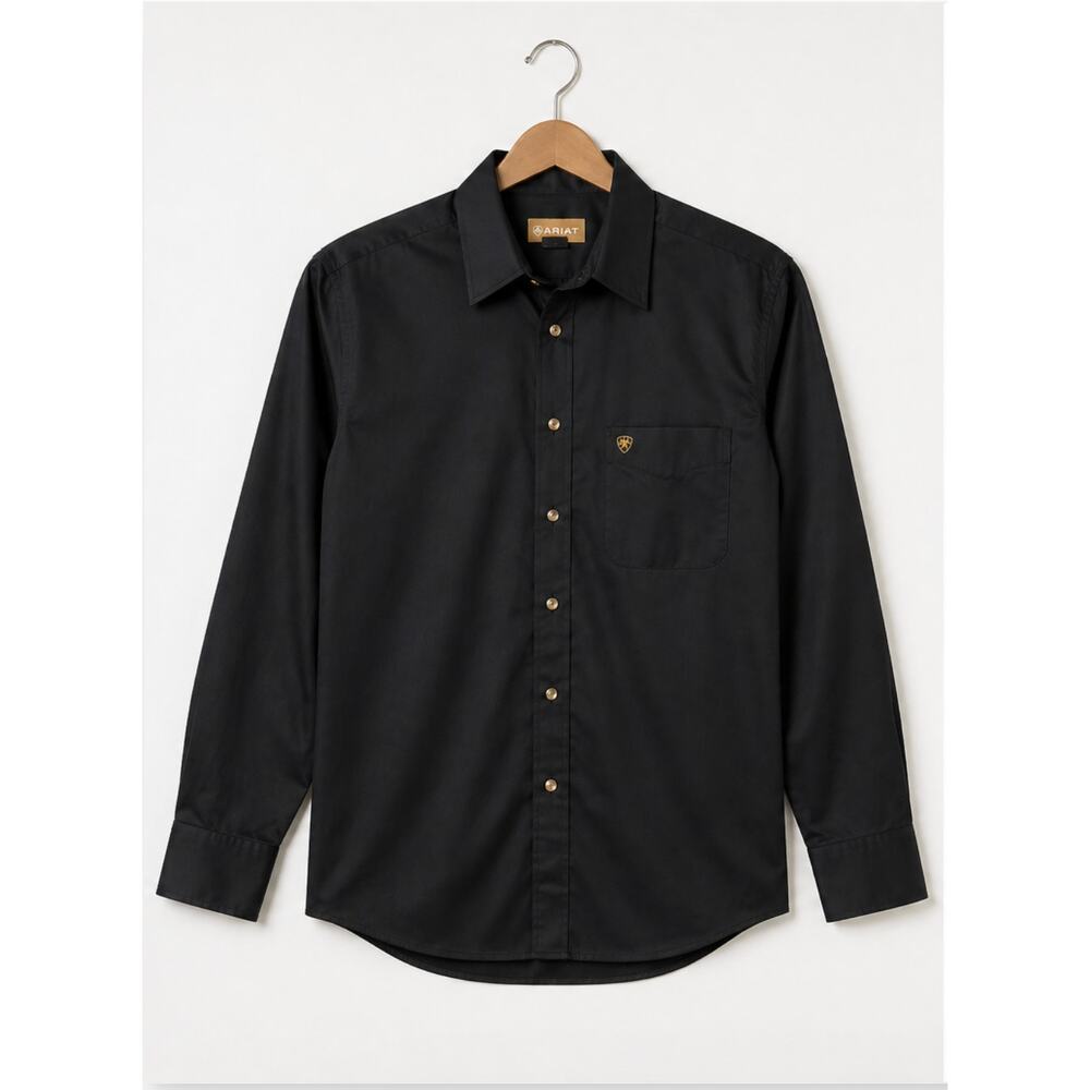 Ariat Black Button Down Shirt Western Classic Workwear